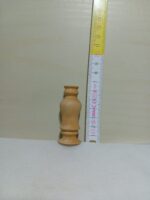 Vază miniaturală din lemn natural – lucrată manual - 6 cm - imagine 2