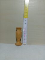 Vază din lemn natural – strunjită manual finisată cu ceară de albine - 6 cm - imagine 2