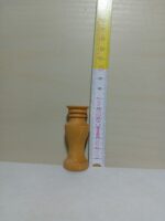 Vază decorativă din lemn natural – finisată cu ceară de albine - 6 cm - imagine 2