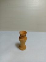Vază decorativă din lemn natural – finisată cu ceară de albine - 6 cm