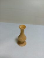 Vază mică din lemn natural – finisată manual cu ceară de albine - 6 cm