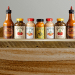 Raft decorativ rustic din lemn natural finisat cu ceară de albine